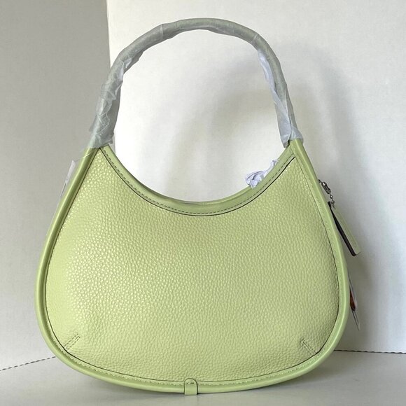Coach Coachtopia Ergo Shoulder Bag CK112 Pale Lime Pebbled Leather 90s - Picture 3 of 9